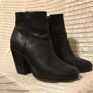 Rag and Bone Sz 37.5 Black Kendall leather bootie